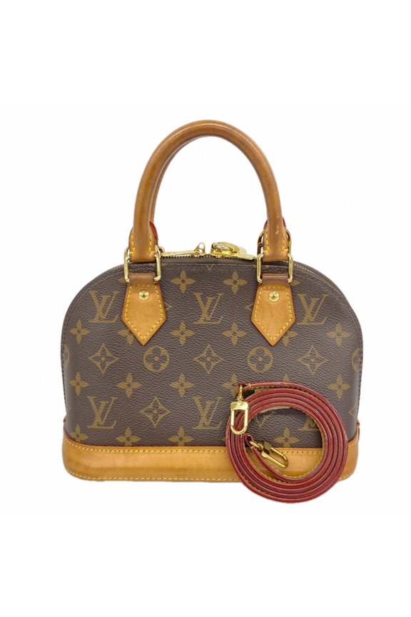Pre-Owned Louis Vuitton Alma BB Monogram Handbag M53152 Brown 2-way bag for women
