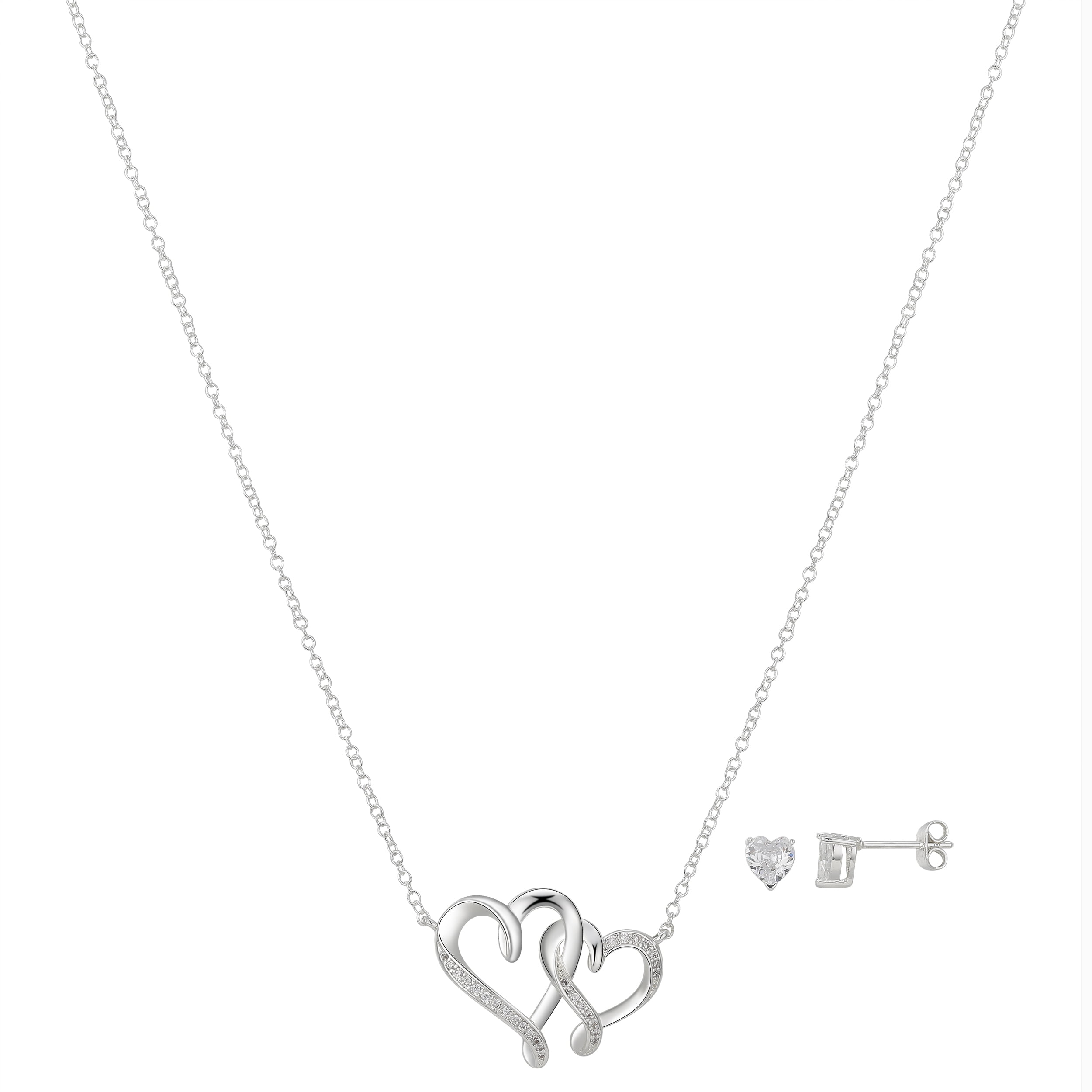 Believe By Brillianc Fsp Cz Dbl Heart Set