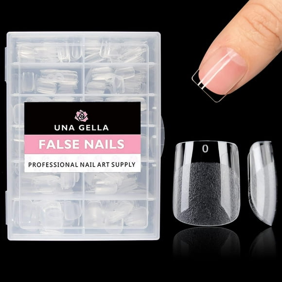 TRAHOO-Extra Short Square Fake Nails 504pcs Pre-shape Extra Short Square Press on Nails Extra Short Square Gel Tips for Full Cover Acrylic Short Square Nails False Nails For Nail Extension 12 Sizes