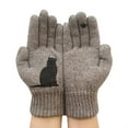 thumbnail image 3 of Luxalzxs Women Winter Gloves Warm Cat Printing Gloves Fall Woolen Knitting Outdoor Gloves, 3 of 3