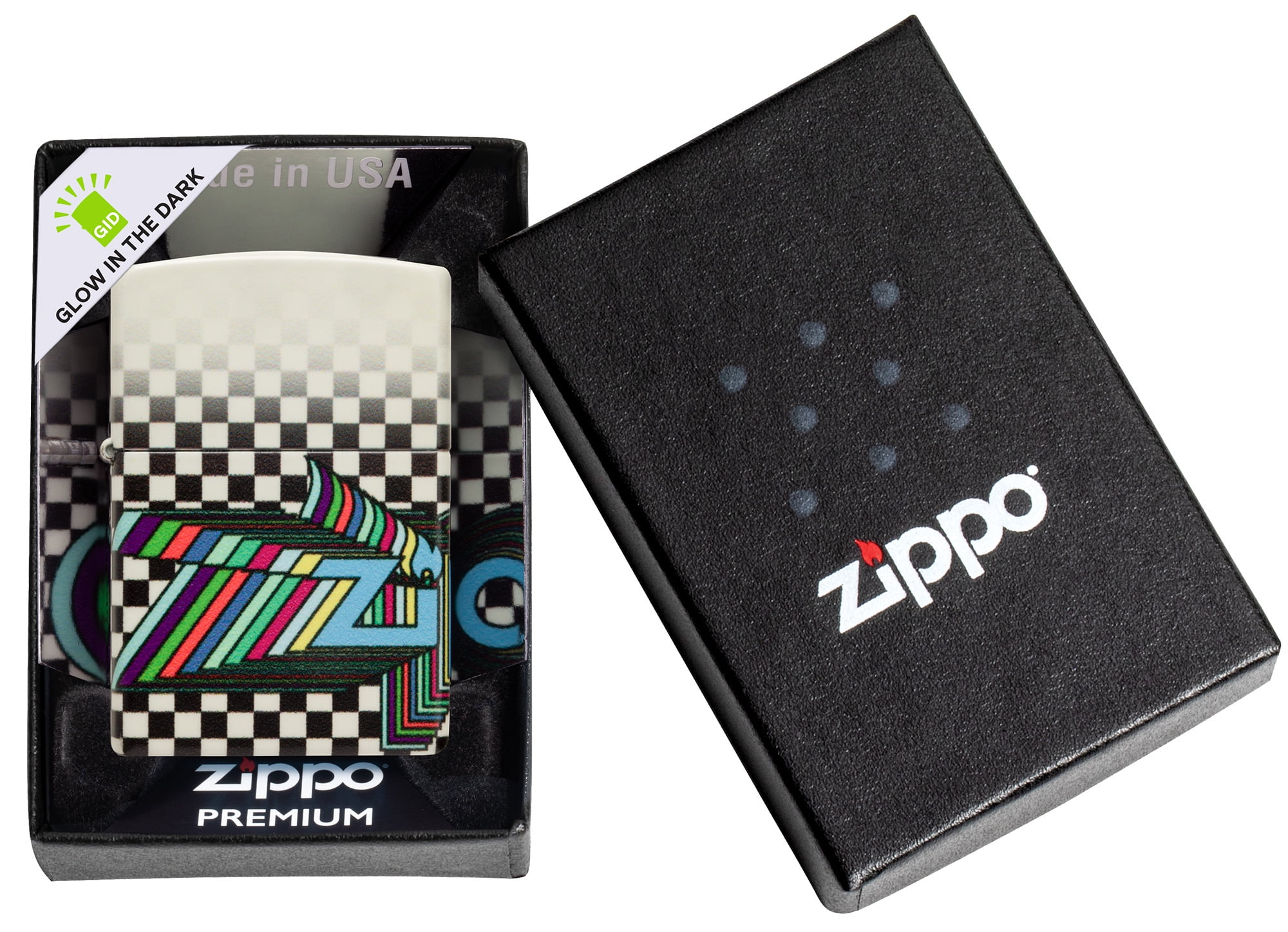 Zippo Nostalgia Design 540 Color Glow in the Dark Pocket Lighter