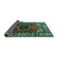 thumbnail image 2 of Ahgly Company Indoor Rectangle Medallion Turquoise Blue Traditional Area Rugs, 8' x 10', 2 of 4