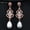 type 7, variant on Elegant Rose Gold Plated 3D Flower Leaf Cubic Zirconia Women Dangle Drop Earring