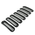 thumbnail image 3 of BFY 7 PCS/Sets Car Front Grille Trim Inserts Mesh Grill Guard Cover Black 7pcs ABS plastic for Jeep Wrangler JK, JKU, Unlimited, Sports, Sahara, Freedom, Rubicon 2-Door & 4-Door 2007-2017, 3 of 7