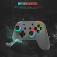 thumbnail image 3 of Switch Pro Controller, 9 Colors RGB Lights with BackButton/Dual Vibration/6-Axis Motion Bluetooth Wireless Control for Switch/Switch Lite/Switch OLED,5 Levels Adjustable Vibration, 3 of 6