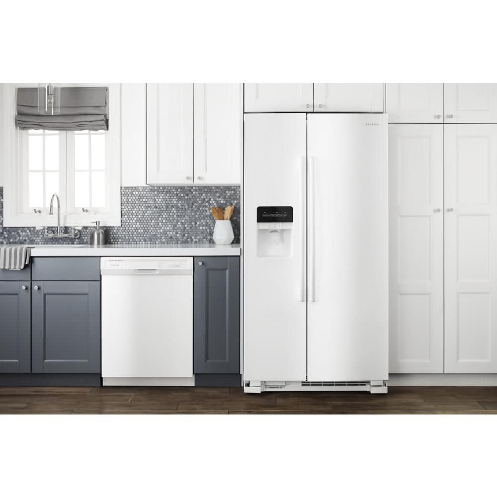 Amana ASI2575GRB - Refrigerator/freezer - side-by-side with water dispenser, ice dispenser - niche - width: 35.8 in - depth: 27.5 in - height: 69.3 in - 24.5 cu. ft - black