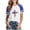 S0-Blue, variant on successthop 4th of July Clothes Women Red Blue White Anniversary T Shirt Festival Shirts Crewneck Short Sleeve Tops Blue