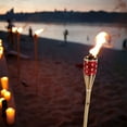 thumbnail image 4 of 1 Paire Torche en Bambou Rouge pour Tiki Torche Extérieure 5.9x2x2in, 4 of 5