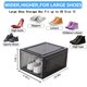 thumbnail image 2 of Cajas grandes de almacenamiento para zapatos apilables paquete de 12 unidades organizador de zapatos de plástico duro con puerta magnética contenedor, 2 of 8