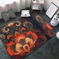 thumbnail image 3 of Shaggy Area Rug, Fiery Floral Pattern Rugs for Living Room Bedroom Non Slip Door Mat Indoor Carpet Machine Washable Nursery Home Decor Floor Mats for Entryway 60x39in, 3 of 5