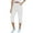 White, variant on Mlzmgr Capri Cargo Pants for Women Elastic Waist 3/4 Length Pants with Multi Pockets Summer Outdoor Capri Pants