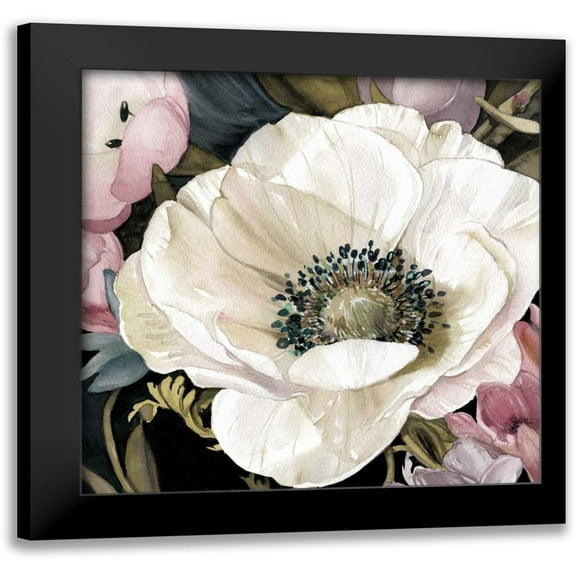 Robinson, Carol 12x12 Black Modern Framed Museum Art Print Titled - Anemone Study II