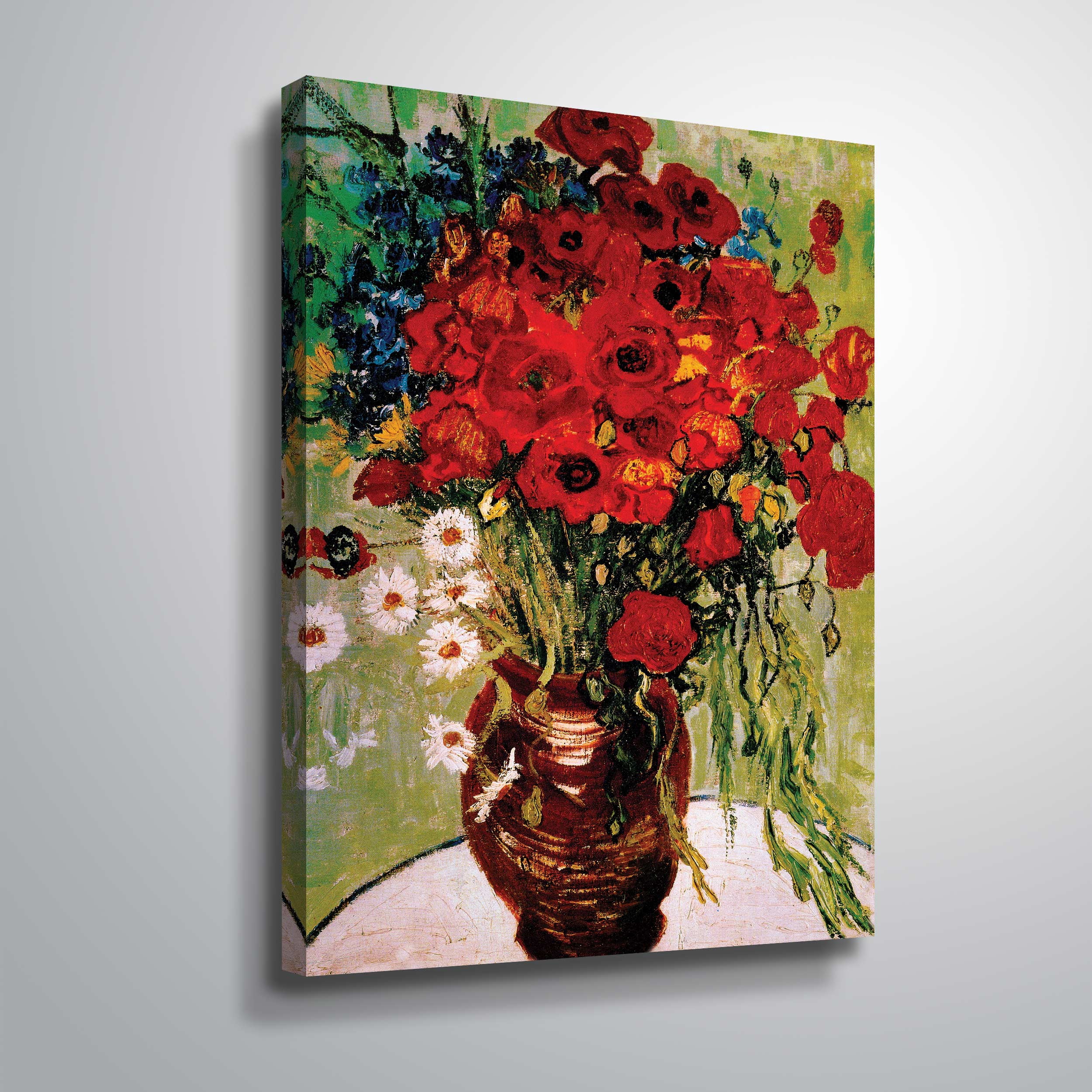 Vangogh "Dasies And Poppies" Wrapped Canvas
