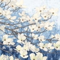 thumbnail image 4 of Gango Home Decor Contemporary Dogwood Blossoms I & II Indigo; Two 12x12in Art Prints in Distressed White Frames, 4 of 6
