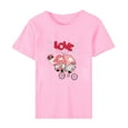 thumbnail image 6 of Fesfesfes Gym Shirts Women's Valentine's Day Love Printed Short Sleeved T-shirt Top Short Sleeved Round Neck Top/Shirt Women Essentials XL(US:10), 6 of 6