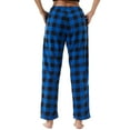 thumbnail image 3 of LANBAOSI Womens Pajama Pants Soft Fleece Plaid PJ Bottoms For Women with Pockets Loungewear Size M, 3 of 8