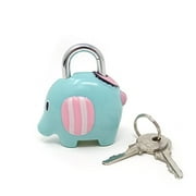 Honbay Cute Blue Elephant Lock Padlock with Keys for Suitcases
