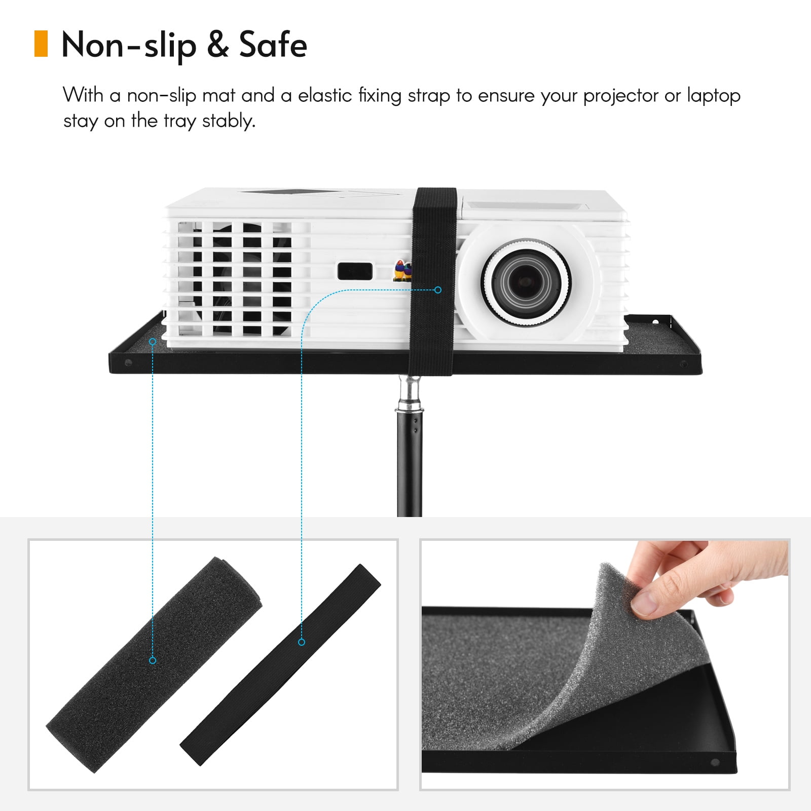 tripod stand for projector For Universal Laptop Projector Tripod Stand & Holder Aluminum Alloy Computer Projector Floor Stand 41-135cm/ 16-53in Ajudtable Height for Stage Studio Outdoor Use