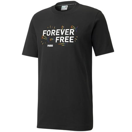 Puma Men's Forever Free Pride Graphic T-Shirt in Black-2XL