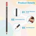thumbnail image 4 of 14B Drawing Pencils for Sketching, 12PCS Sketch Pencils for Drawing Art Pencils Graphite Wood Pre-sharpened for Drawing Sketching Artists, Black Red, 4 of 6