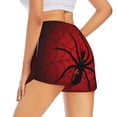 thumbnail image 3 of Goofa Spider on the Web Printed Women 2 in 1 Running Shorts,Quick Dry Athletic Workout Shorts,High Waisted Athletic Shorts with Liner Pockets-Medium, 3 of 9