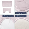 thumbnail image 6 of Bathroom Rug Set 2 Piece,Soft Absorbent Microfiber Bath Rugs and U-Shaped Contour Toilet Rug,Non-Slip Bath Carpet,Machine Wash Dry,Bath Mats for Bathroom 32"x20"+20"x16", 6 of 7