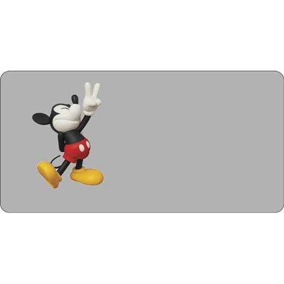 212 Main LPO137 6 x 12 in. Mickey Mouse-Peace Sign License Plate