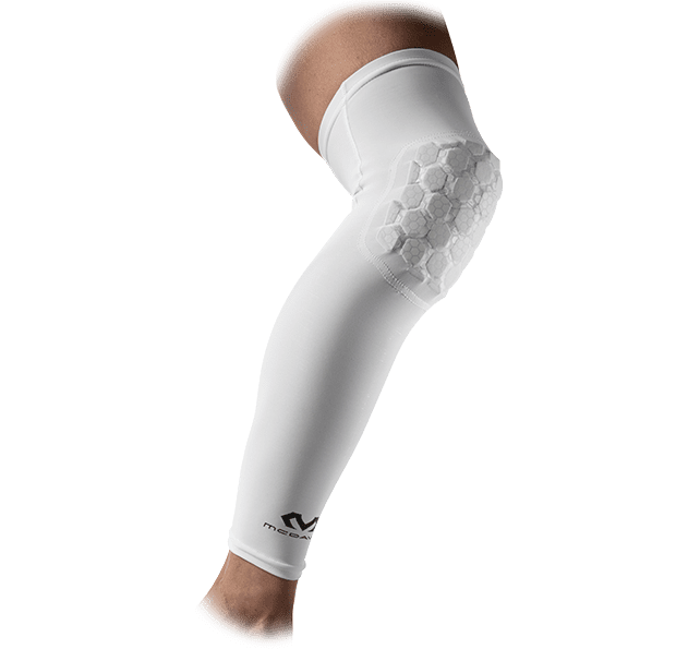 McDavid MD6452XDD Teflx Dual Density Knee Pads/Pair, Adult XL, WHITE