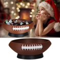thumbnail image 1 of organization and storage,Football Snack Bowl,Rugby Plate Rugby Fast Food Bowl Designed For Fast Food Easy To Carry Suitable For Fast Paced Life Football Bundle Paper Plates Nap,Brown, 1 of 7