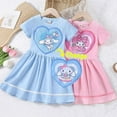 Summer Kids Sanrio Dress Clothes 2024 New Girls Kawaii Kuromi MyMelody