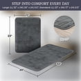 thumbnail image 3 of Somerset Home 2PC Memory Foam Bathroom Rug Set with Microfiber Top, Gray, 3 of 7
