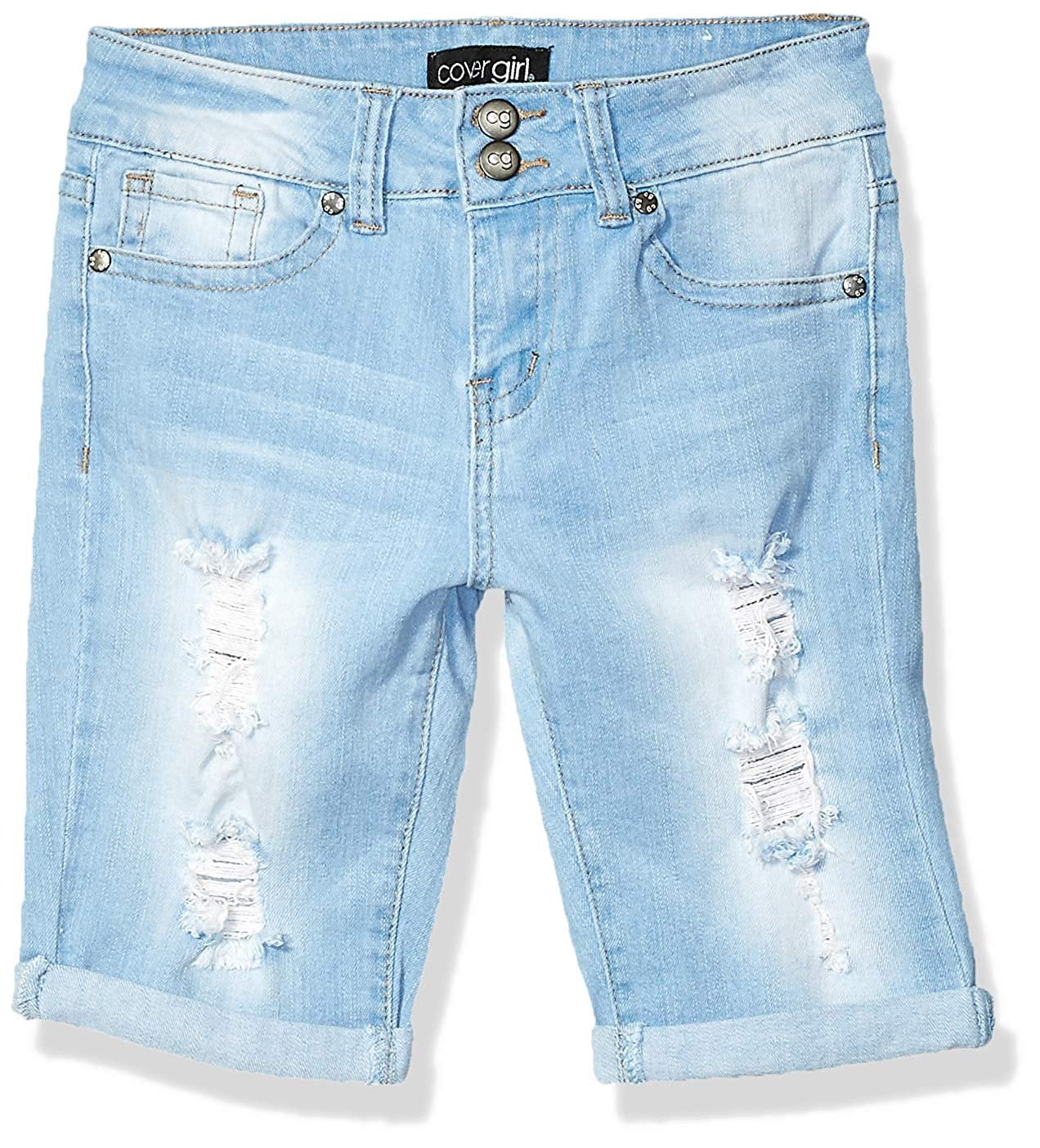 plus size destroyed bermuda shorts