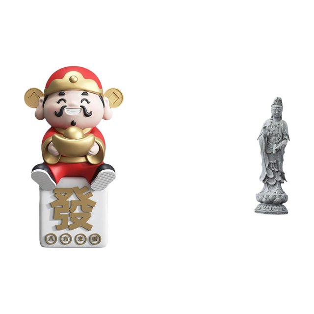 Estatua de , adorno Feng Shui para escritorio o armario de año Nuevo, escultura de Buda femenina china, figura de Kuanyin, arte de la