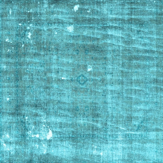 Ahgly Company Indoor Square Persian Light Blue Traditional Area Rugs, 3' Square