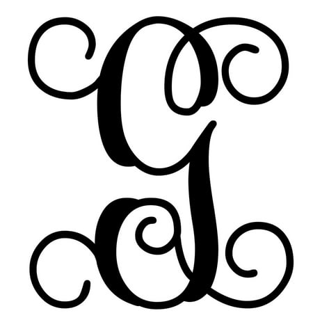 Download Custom Decor Initial It - G Vine Monogram - 12.5 in #1946 ...