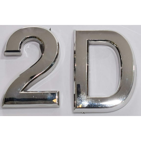 Apartment Number 2D Sign/Mailbox Number Sign, Door Number Sign. (Silver,3D, Size 2.75 x 1.75, Comes with Double Sided Tape)- The Maple line