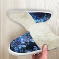 thumbnail image 5 of Chririnla Trippy Dragonfly Print Fuzzy Slippers for Women Indoor Novelty Home Shoes with Anti-Skid Sole Plush Slippers for Winter Home, 5 of 7