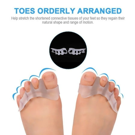 Gel Toe Separator Toe Spacers Toe Stretchers for Men and Women Easy Wear in Shoes, Toe Bunion Relief Toe Straightener(1 (Best Shoes For Hammertoes And Bunions)