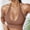 Coffee, variant on Women's Halterneck Sports Bra Backless Deep V Neck Sports Bustier Padded Sexy Gym Push Up Bra Backless Adjustable Straps Women's Workout Clothes Running Top Sports Bras Tops for Women Crop Too Sports