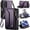 Purple, variant on Dteck Magnetic Zipper Wallet Bag Case for Samsung Galaxy Z Fold 8,Shockproof Leather Card Slots RFID Blocking Purse Case Kickstand Cover with Shoulder Strap/ Wrist Strap,Black