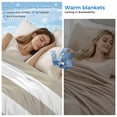 thumbnail image 2 of Beige Stripes Cooling Blanket, Lightweight Breathable Summer Throw Blanket with Double Sided Cold Effect, Simple Beige White Texture Picnic Beach Blankets Bed Sheet for Hot Sleepers 50"x60", 2 of 8