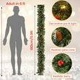 thumbnail image 4 of Pre-Lit Christmas Garlands LED Light Illuminated  Wreaths with Pinecones 1.8m 30LED, 4 of 8