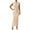 Beige, variant on FreshPretty Women's Ruched Bodycon Dress Summer Casual Sleeveless Back Slit Elegant Club Evening Party Cocktail Maxi Dresses