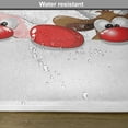thumbnail image 6 of Ambesonne Christmas Place Mats Set of 4, Funny Santa Reindeer, Standard Size, Vermilion Caramel White, 6 of 6