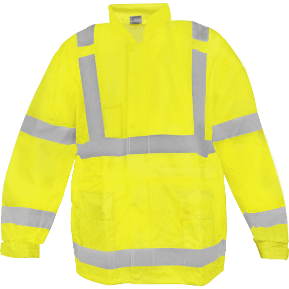.40mm 2 Piece Hi Vis Reflective Flame Retardant Rain Suit (Lime, 4X-Large)