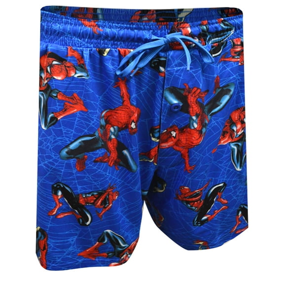 Briefly Stated Mens Marvel Comics Spiderman Elite Web-Slinger Lounge Shorts (Medium)