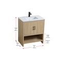 thumbnail image 2 of Elegant Kitchen and Bath Ira 30 Inch Single Bathroom Vanity In Mango Wood, 2 of 13