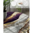 thumbnail image 3 of Fitted Round Tablecloths Table Covers 36-44in,Purple Gold White Marble Texture Waterproof Elastic Edged Table Cloth for Kitchen Dining Holiday Party Tables Decor,Natural Cracks Granite Stone, 3 of 6