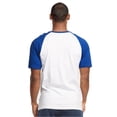 thumbnail image 2 of Men's Cotton Baseball T-Shirts Short Sleeve Crew Neck Classic Tee Shirt, Royal Blue/White, Medium, 1 Pack, 2 of 4