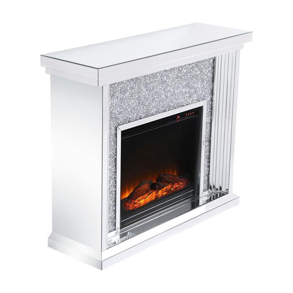 Elegant Decor Mirrored Fireplace Mantle - Thumbnail 4